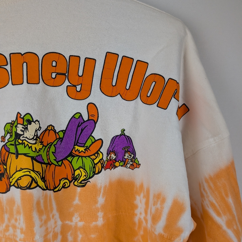 Walt Disney World Candy Corn Tie-dye Spirit Jersey Shirt Mickey Goofy - Small - Picture 7 of 11